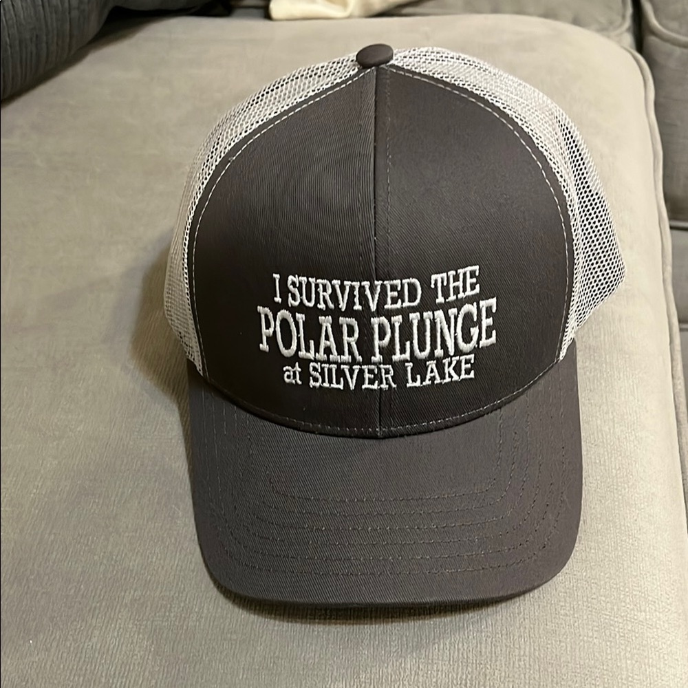 Gray and White Trucker Hat